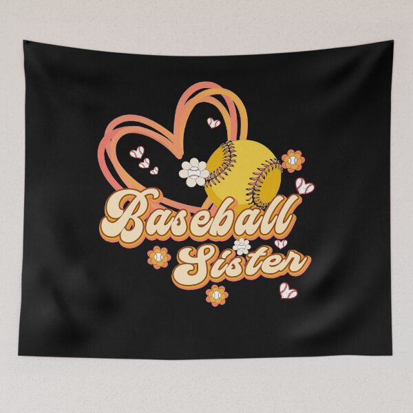Item preview, Retro Softball Sister Heart Floral designed and sold by KIROSALS.