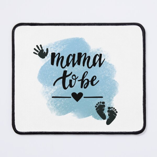 Item preview, Mama to Be with Hand & Footprints & Blue-gray Background designed and sold by jeweleddesigns.