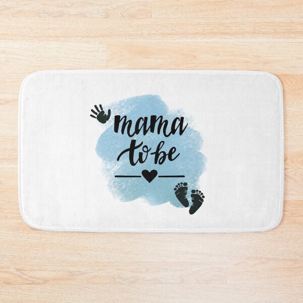 Item preview, Mama to Be with Hand & Footprints & Blue-gray Background designed and sold by jeweleddesigns.