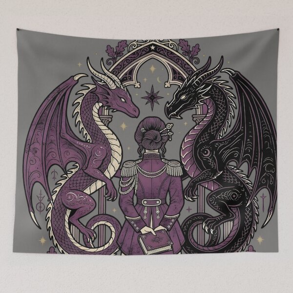 Item preview, Dark Academia Dragon Queen Gothic Romantasy Art designed and sold by auxincaftan0o.