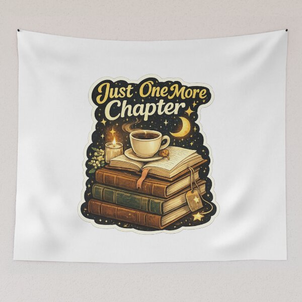 Item preview, Just One More Chapter Cozy Book Lover Retro Design designed and sold by Artbysarmina.