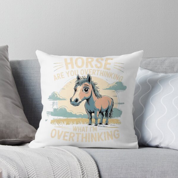 Item preview, Horse are You Overthinking What I'm Overthinking Premium Tri-Blend T-Shirt designed and sold by gidget-gadget.