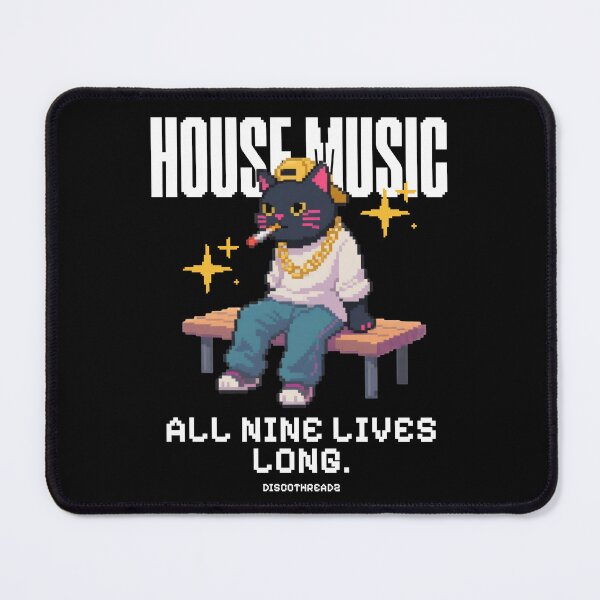 Item preview, HOUSE MUSIC - Smoking Cat Dj (White) designed and sold by Discothreadz.
