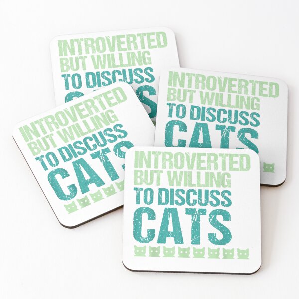 Item preview, Introverted But Willing To Discuss Cats Introvert Cat Lover T-Shirt designed and sold by KTY-NUSS.
