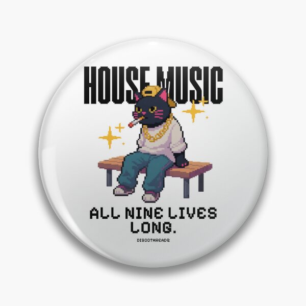 Item preview, HOUSE MUSIC - Smoking Cat Dj (Black)  designed and sold by Discothreadz.