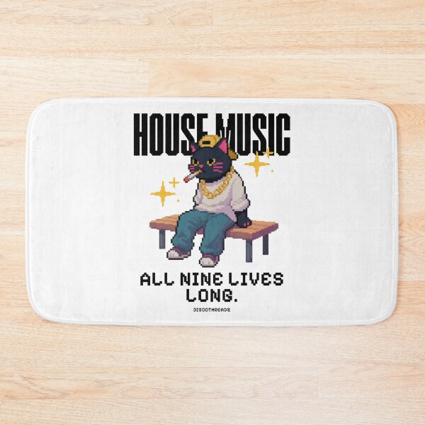 Item preview, HOUSE MUSIC - Smoking Cat Dj (Black)  designed and sold by Discothreadz.