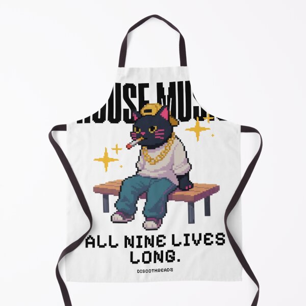 Item preview, HOUSE MUSIC - Smoking Cat Dj (Black)  designed and sold by Discothreadz.