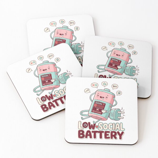 Item preview, Low Social Battery Funny Introvert Coffee T-Shirt designed and sold by gidget-gadget.