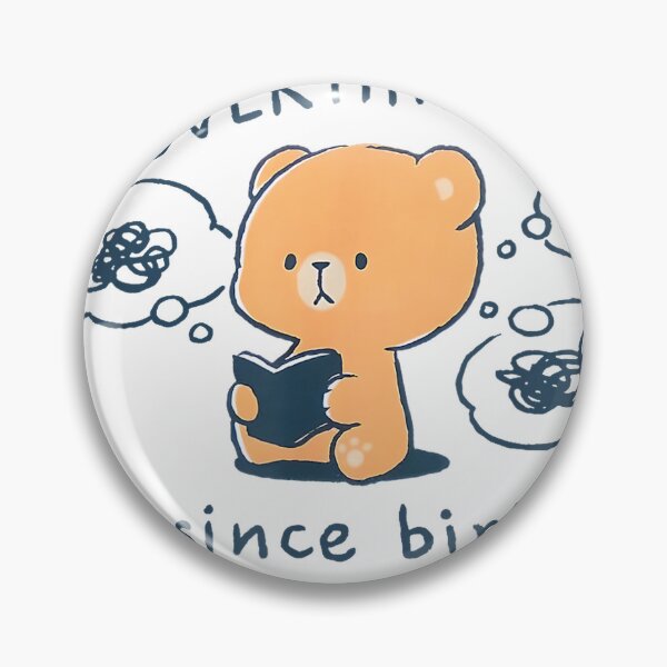 Item preview, Mocha Bear Overthinker Since Birth T-Shirt designed and sold by gidget-gadget.