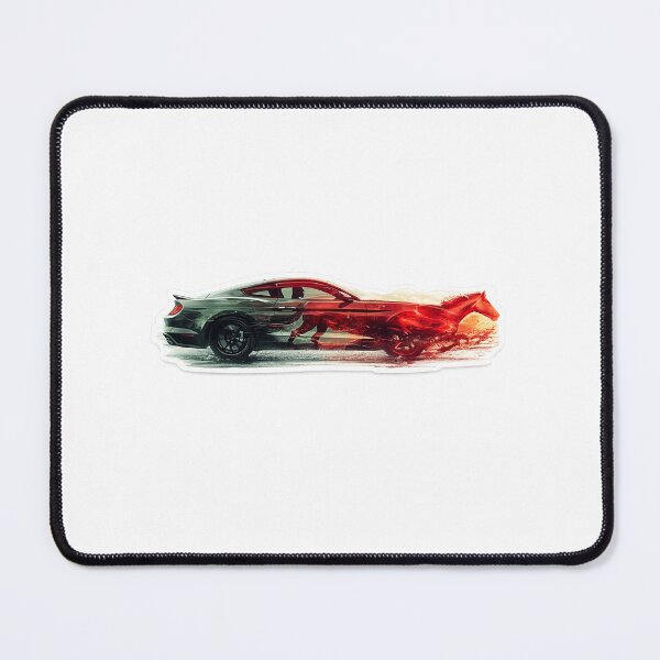 Item preview, Mustang Horse Fusion Sticker – Fiery Muscle Car Art designed and sold by Rohithanda.