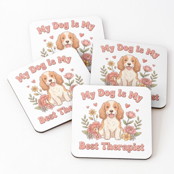 Item preview, My Dog is My Best Therapist Cute Dog Lover Design T-Shirt designed and sold by gidget-gadget.