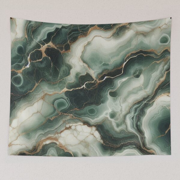 Item preview, Dark Jade Marble Swirl Pattern Rich Aesthetic designed and sold by WildStroke.