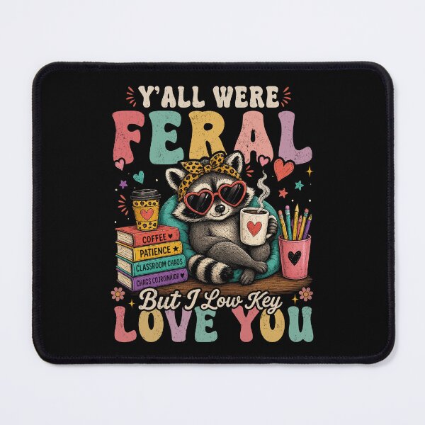 Item preview, Y'all were Feral But I Low Key Love You Raccoon Iced Coffee designed and sold by Ortigzitoun.