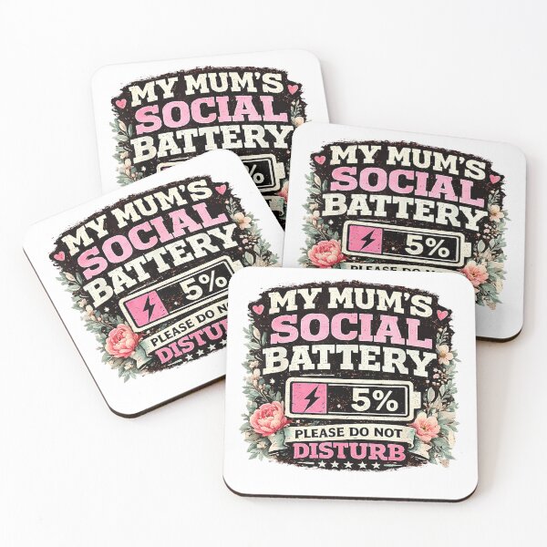 Item preview, Mums Social Battery 5% Funny Introvert Humor Do Not Disturd T-Shirt designed and sold by SubStudio97.