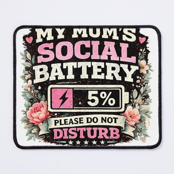Item preview, Mums Social Battery 5% Funny Introvert Humor Do Not Disturd T-Shirt designed and sold by SubStudio97.