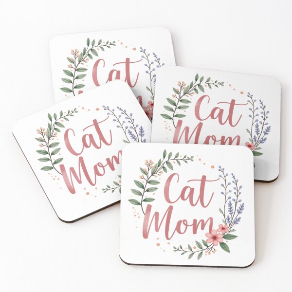 Item preview, Cat Mom Floral Wreath Botanical Gift Cat Lover Design designed and sold by Amp6599.