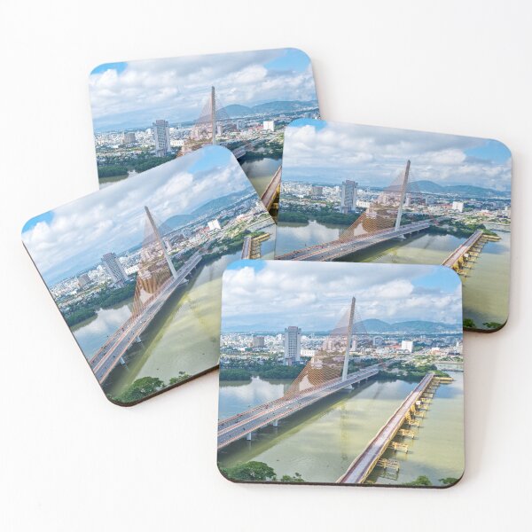 Item preview, Han River, Da Nang - City of Bridges | Vietnam Modern Urban Skyline Art designed and sold by Ross.A.Campbell.