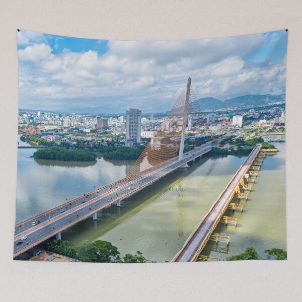 Item preview, Han River, Da Nang - City of Bridges | Vietnam Modern Urban Skyline Art designed and sold by Ross.A.Campbell.