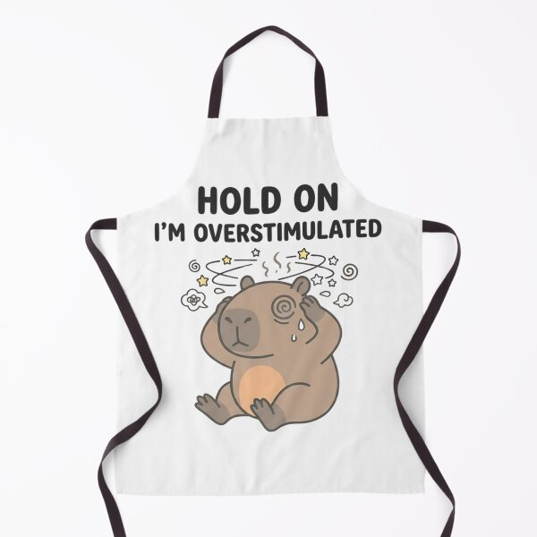 Item preview, Funny Capybara Hold On I'm Overstimulated T-Shirt – Relatable Meme designed and sold by DIRTYSKETCHH.