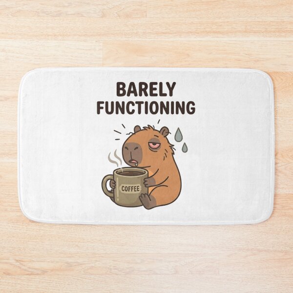 Item preview, Funny Coffee Capybara Barely Functioning T-Shirt – Tired Meme Shirt designed and sold by DIRTYSKETCHH.