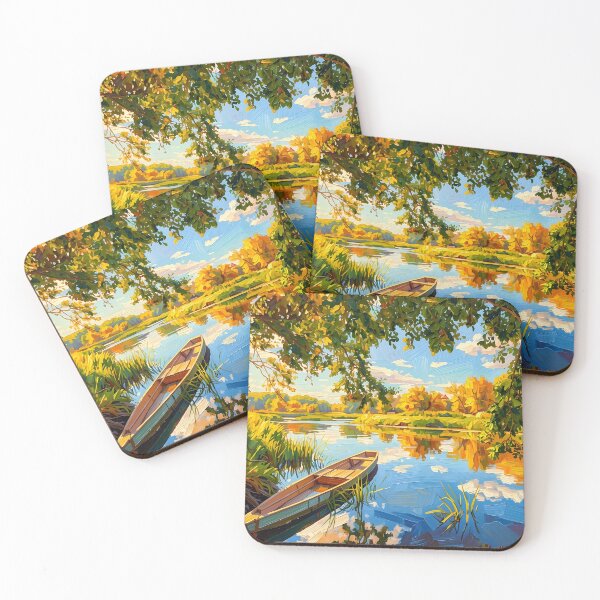 Item preview, Summer Landscape with Boat designed and sold by Vicky Brago-Mitchell®.