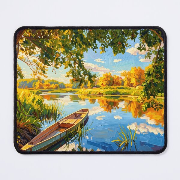 Item preview, Summer Landscape with Boat designed and sold by Vicky Brago-Mitchell®.