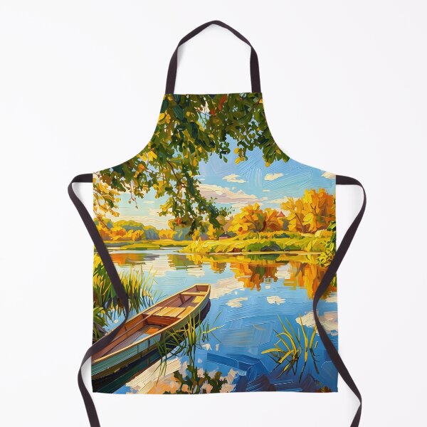 Item preview, Summer Landscape with Boat designed and sold by Vicky Brago-Mitchell®.