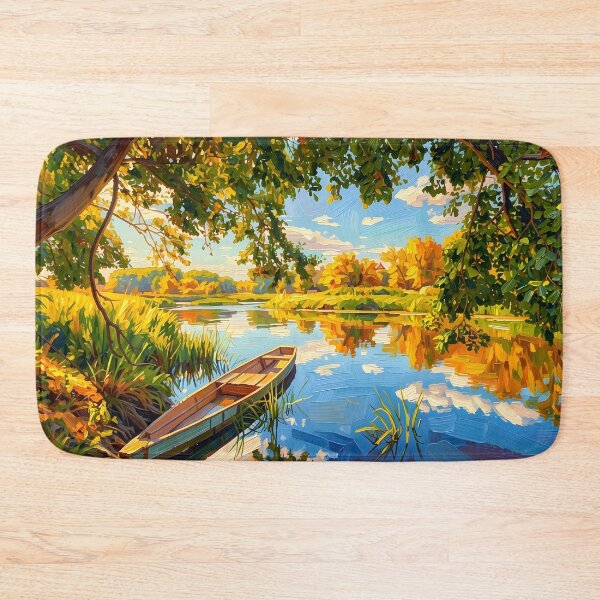 Item preview, Summer Landscape with Boat designed and sold by Vicky Brago-Mitchell®.