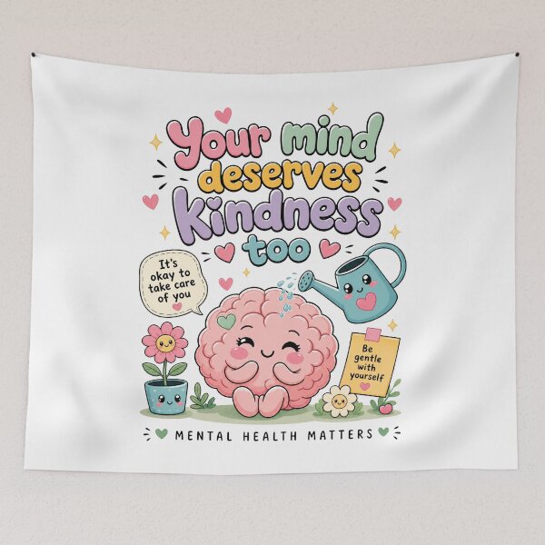 Item preview, Your Mind Deserves Kindness Too | Mental Health designed and sold by merchxwear.