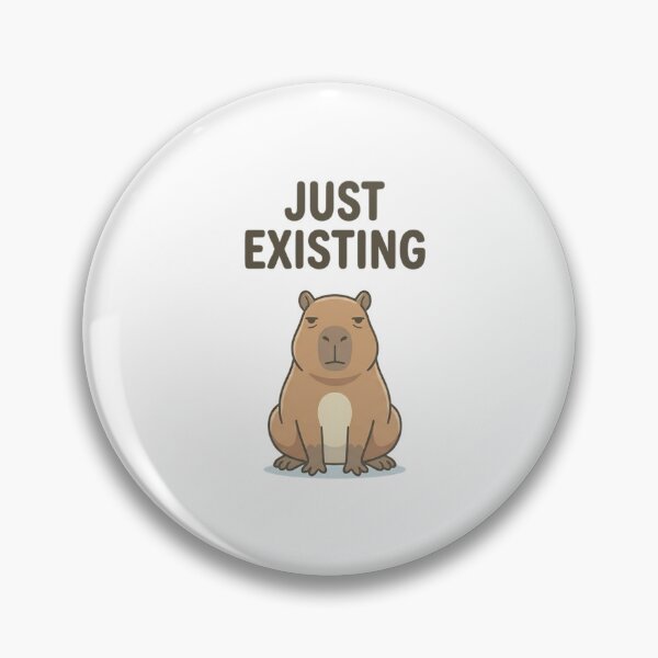 Artikelvorschau, Lustiges Capybara-T-Shirt „Nur da“ – Minimales, nachvollziehbares Meme entworfen und verkauft von DIRTYSKETCHH.