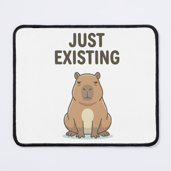 Item preview, Funny Capybara Just Existing T-Shirt – Minimal Relatable Meme designed and sold by DIRTYSKETCHH.