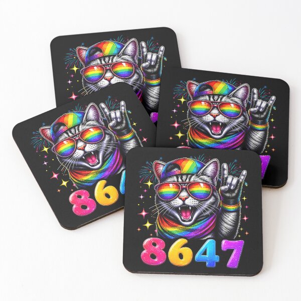Item preview, 8647 Rainbow Cat Sunglasses Funny Pride Protest Graphic designed and sold by Ortigzitoun.