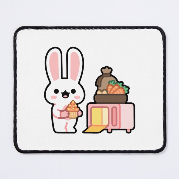 Item preview, Spring Baking Cute Bunny Making Pizza Illustration designed and sold by scribblehappin.