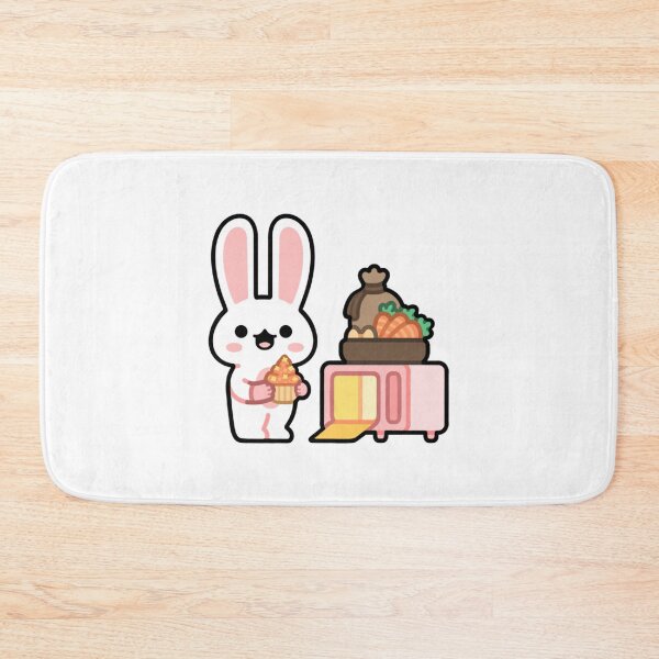 Item preview, Spring Baking Cute Bunny Making Pizza Illustration designed and sold by scribblehappin.