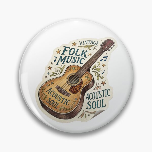 Item preview, A Vintage Acoustic Folk Guitar designed and sold by ajamzbox.