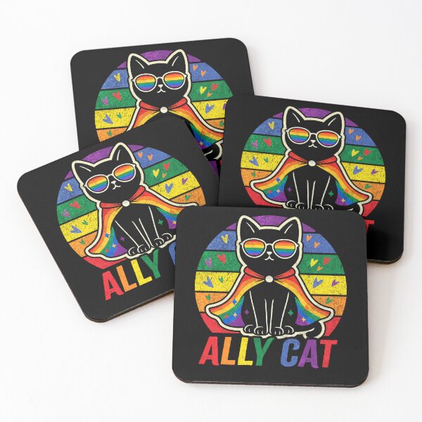 Item preview, Gay Pride Month Ally Cat Funny LGBTQ  designed and sold by Ortigzitoun.