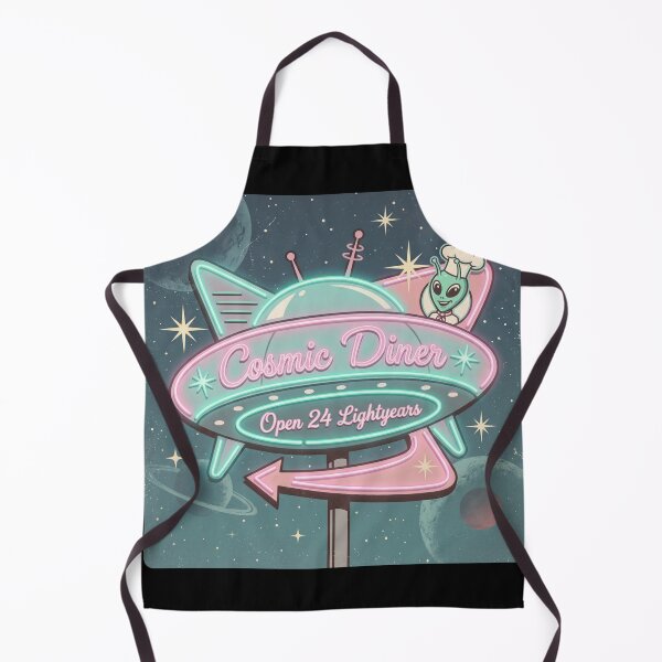 Item preview, Atomic Age Retro Futurism Cosmic Diner UFO Sign designed and sold by ryanguas.