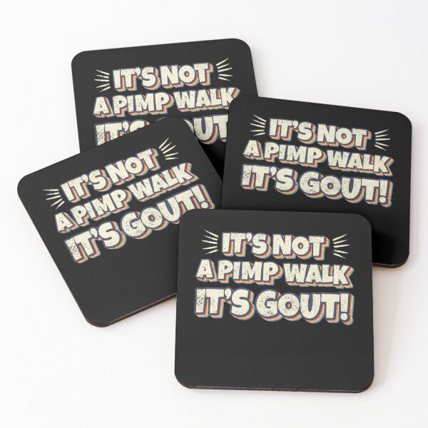 Item preview, It's Not A Pimp Walk It's Gout Funny Old Man Medical Humor designed and sold by Ortigzitoun.
