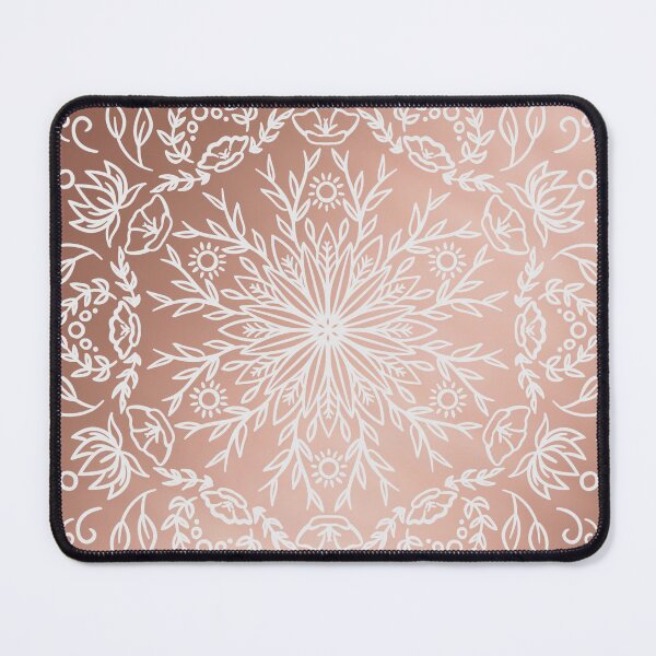 Item preview, Spring Blossom Mandala - White on Rosegold designed and sold by halconiandesign.