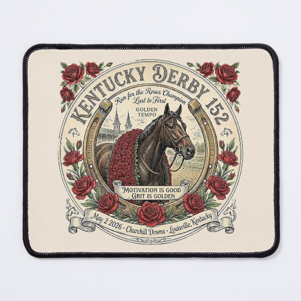 Item preview, Kentucky Derby 152 - Motivation is Good Grit is Golden -Golden Tempo designed and sold by Ginny Luttrell.