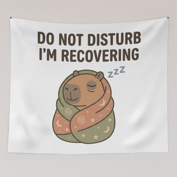 Item preview, Funny Capybara Do Not Disturb I'm Recovering T-Shirt – Cozy Meme designed and sold by DIRTYSKETCHH.
