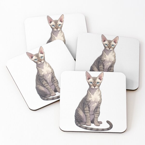 Item preview, Illustration of an oriental shorthair cat with blue eyes, anime style: elegant tabby illustration designed and sold by VientosDeGuerra.