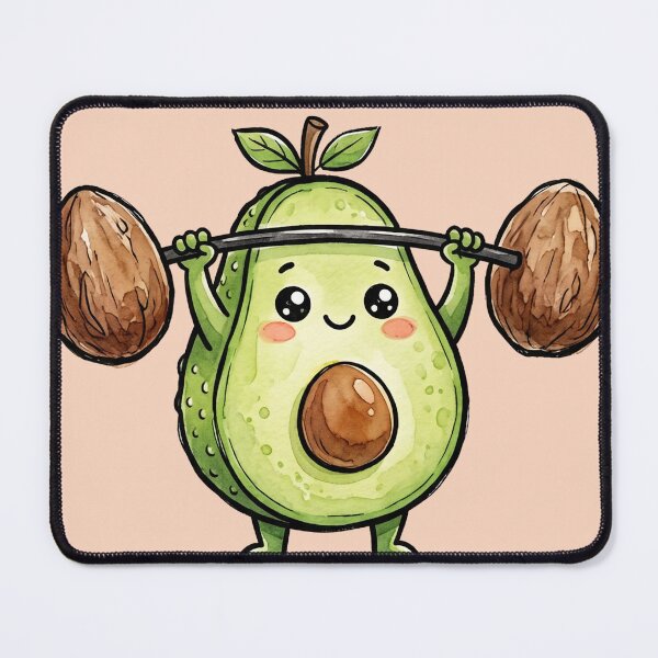 Item preview, Strong Little Avocado Gym Workout Friend designed and sold by POSTEPIC.