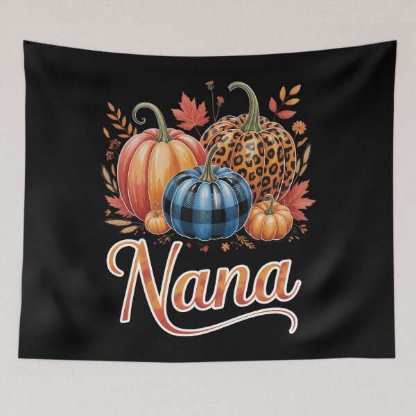Item preview, Nana Thanksgiving Leopard Fall Pumpkins Floral designed and sold by TrinaEspinoza.