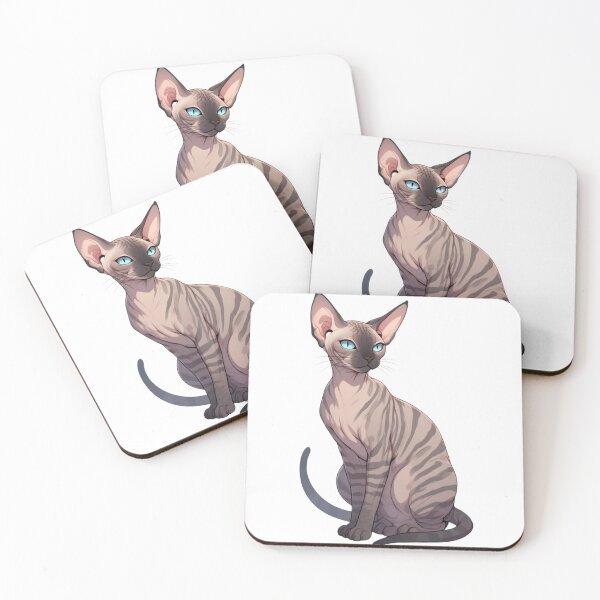 Item preview, Illustration of an oriental shorthair cat with blue eyes, anime style: elegant tabby illustration designed and sold by VientosDeGuerra.