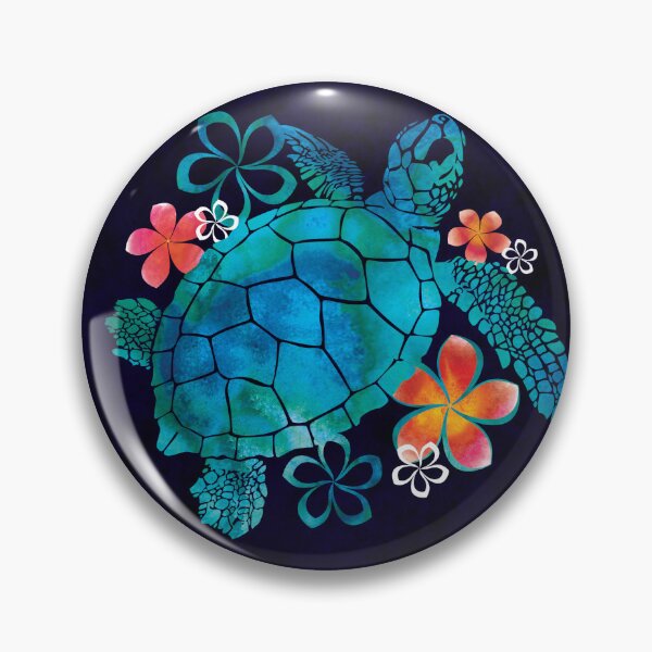 Item preview, Sea Turtle with Flowers designed and sold by K. Reinholds Design.