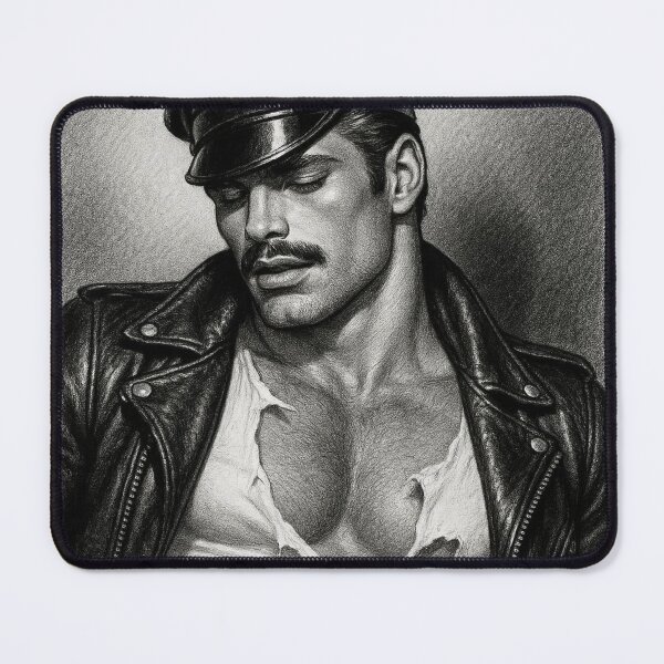 Item preview, Vintage Gay Leather Bar Daddy Ripped Tee Defiant Currency Tom of Finland Tribute Gay Pride Graphic Design designed and sold by ItsAKinkThing.