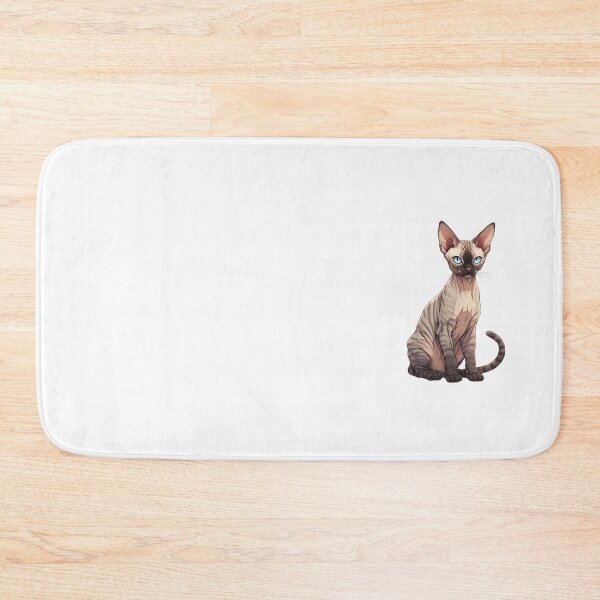 Item preview, Illustration of an oriental shorthair cat with blue eyes, anime style: elegant tabby illustration designed and sold by VientosDeGuerra.