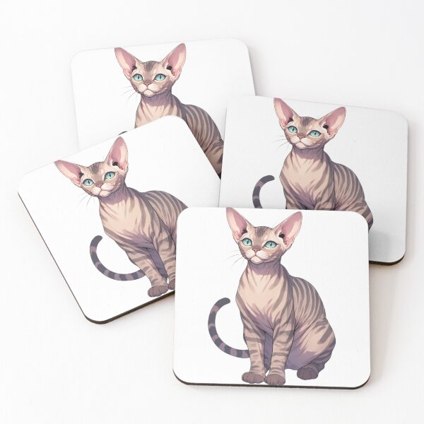 Item preview, Illustration of an oriental shorthair cat with blue eyes, anime style: elegant tabby illustration designed and sold by VientosDeGuerra.