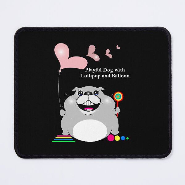Item preview, Playful Dog with Lollipop and Balloon designed and sold by Shirley cute art .